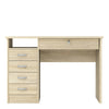 Modern Home Office Desk Living Room Study Table 5 Drawers Shelf Lockable Drawer