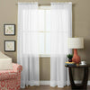Pair (2 Panels) Of Voile Slot Top Net Curtains Plain Window Curtain Home Decor