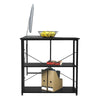 L-Shaped Corner Computer Desk Writing PC Workstation Study Table w/ Shelves MDF