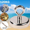 Fishing Magnet +30M Rope 120kg Double Sided Round Recovery Salvage Neodymium Kit