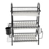 Stainless Steel Dish Drainer 3 Tier Bowls Wash Up Holder Drying Basket Cups Rack