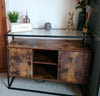 Vintage Industrial Cupboard Hallway Slim Console Table Cabinet Unit Sideboard