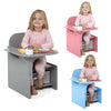 2 in 1 Children Chair Desk with Storage Bin Arts Craft Snack Toddler Kids Mysize