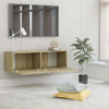 TV Cabinet TV Stand Unit Wall Mounted Floating Cupboard 2 Compartments Furniture