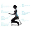 Ergonomic Kneeling Chair Rocking Posture Wood Stool for Home Office & Desk Chair