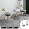 2x Dressing Table Stool Velvet Chair Bedroom Makeup Vanity Chair w/Backres //