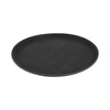 Black Round Non-Slip Tray 16" Serving Drinks Bar Pub Waiter Food Tray Cafe