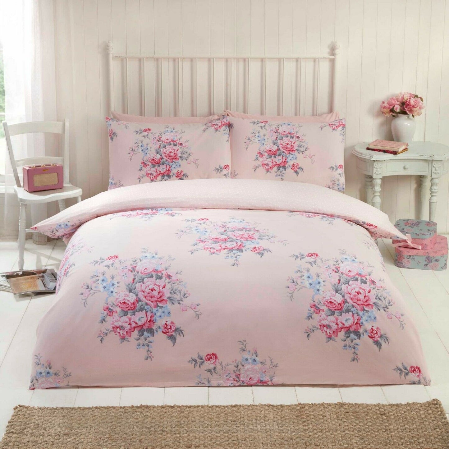 THERMAL 100% BRUSHED COTTON FLANNELETTE QUILT DUVET COVER BED SET COSY WARM SOFT