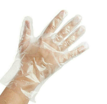 2000 Disposable MultiPurpose Gloves Pack Safety Hairdressing Transparent Plastic