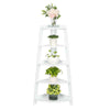 5 Tier White Corner Ladder Shelf Home Display Bookcase Corner Shelf UK Stock