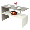 2 Tier Wooden Coffee Table with Storage Shelf Sofa Side End Desk Living Room