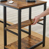 Computer Desk Writing Study Workstation 2-Tier Storage Wooden Home Office LWD47X