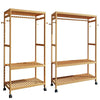 Wooden Clothes Rail Rack Garment Dress Hanging Display Stand Shoes Storage Shelf