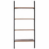 4 Shelves Wood Metal Ladder Shelf Bookshelf Display Shelving Leaning Wall Stand#