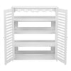 4 Tier Shoes Storage Cabinet White Shoe Organiser Shelf Rack Stand Unit Shelving