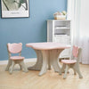 Kid Table and 2 Chairs Set Activity Play Table Study Writting Desk for Toddlers
