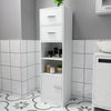 Bathroom Cabinet Tallboy Cupboard Tall Storage Unit w/Drawer Shelf Door White