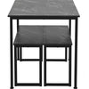 3 Piece Dining Table and Bench Set 4-Person Space-Saving Kitchen Dinng Room