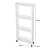 Narrow Slim Storage 4-Tier Sliding Out Trolley Shelf Rack Kitchen Tray Rack Cart