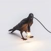 Bird Table Lamp Resin Crow Desk Lamps Bedroom Study Light Fixture Home Deco