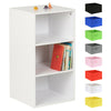 White 3 Cube Kids Bedroom/Playroom Shelving Unit & Fabric Storage Boxes