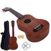 26" Inch Tenor Basswood Beginners Ukulele Uke with Bag Picks String Brown