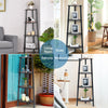 4-Tier Corner Storage Shelf Industrial Ladder Bookcase Plant Stand Display Unit