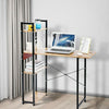 Home Wood Computer Desk PC Laptop Table Office Study Simple Workstation Shelves