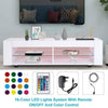 White High Gloss TV Unit Cabinet Stand LED Shelves Storage Furniture Living Room