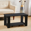 Wooden Coffee Table 2 Tier Living Room Table With Storage Shelf Modern Furniture