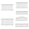 Garden Fence Panel 1830mm Gap Wrought Iron Spear/Ball Top Border Fencing Railing