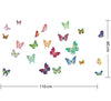 34pcs Colourful Butterflies Wall Decals Mural Home art paper Decoration Mural