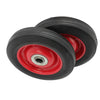 2pc explosion proof tire rubber wheel 16mm roller bearing wheel metal center