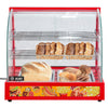 2Tier Commercial HOTFood Pizza Warmer Countertop Cabinet Display Stainless Steel