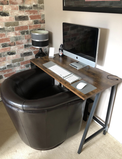 Industrial Computer Desk Home Office Study Workstation Vintage PC Writing Table