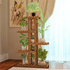 Reinforced 52" Tall 6 Tier Wood Plant Stand Corner Shelf Garden Court Indoor Dec