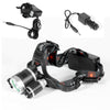 Rechargeable Head Torch Headlamp Light Lamp 12000 Lumens 3 x XML T6 LED Zoom UK