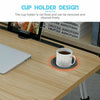 Folding Laptop Bed Tray Table Home Portable Lap Desk Notebook Breakfast Cup Slot