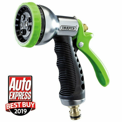Draper Garden Hose Watering 7 Pattern Jet Spray Gun with Aluminium Body 25342