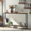 HOOBRO Console Table 120 cm Sofa Table Industrial Entryway Table Rustic Brown