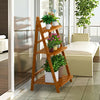 3 Tier Ladder Shelf Plant Stand Folding Flower Pot Rack Home Storage Display