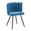 Modern Home Dining Chairs Soft Velvet Petal Backrest Dresser Chair Grey / Pink