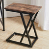 Sofa Bed Side Desks Wooden Top Small Corner Table Coffee Laptop Desk Metal Frame