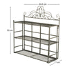 Black Scroll Metal 3 Tier Shelf Storage Unit Shabby Chic Bathroom Wall Rack