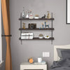 Industrial Wire Style Floating Shelves Adjustable Rustic Wall Shelf Room Display