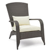 Single Garden Rattan Chair w/Armrest & Cushions Patio In/Outdoor Furniture Grey