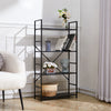 3-4-5 Tiers Storage Shelving Unit Bookcase Bookshelf Wood Metal Rack Organizer