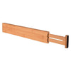 Set of 2 Bamboo Wooden Drawer Dividers Separators Organizers Expandable Dividers