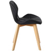2x Living Dining Room Diamond Pattern Cushioned Padded Chair Beech Legs