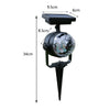 Projection LED Solar Power Light Colorful Rotating Garden Lawn Lamp Outdoor Bulb